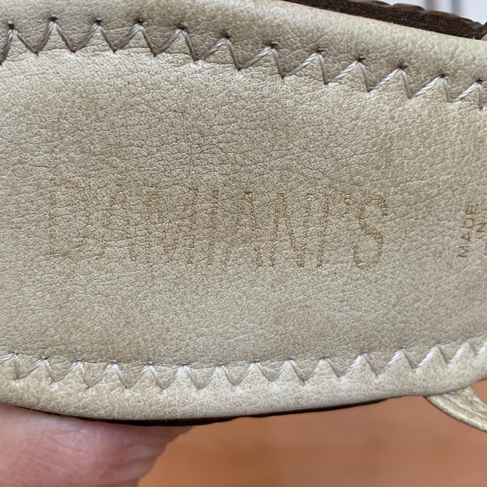 Damiani’s wedges in tan with brown heals. Size 8. Made in Italy - Picture 6 of 9
